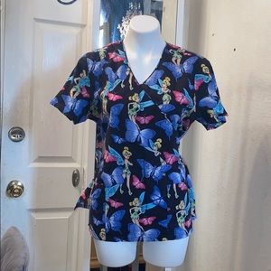 Disney tinkerbell scrub top